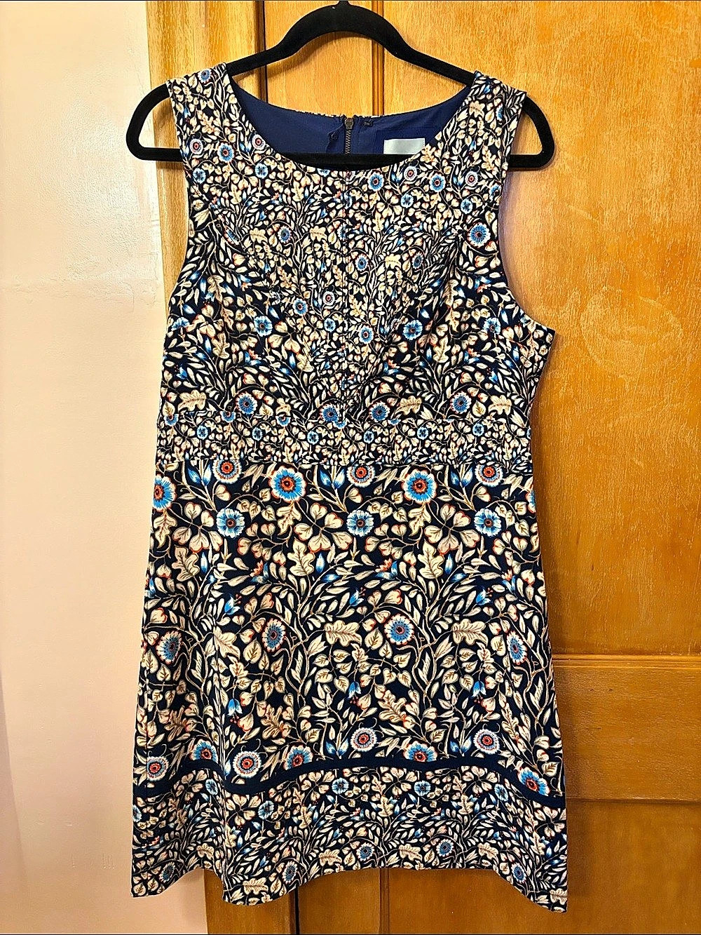 Maeve Floral Dress in Blue & Orange Size 14